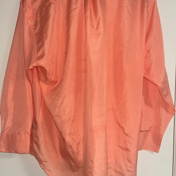 Vittorino Dress Shirt Men's Size XL 17-17 1/2 35-36 Orange Long Sleeve - Picture 2 of 11